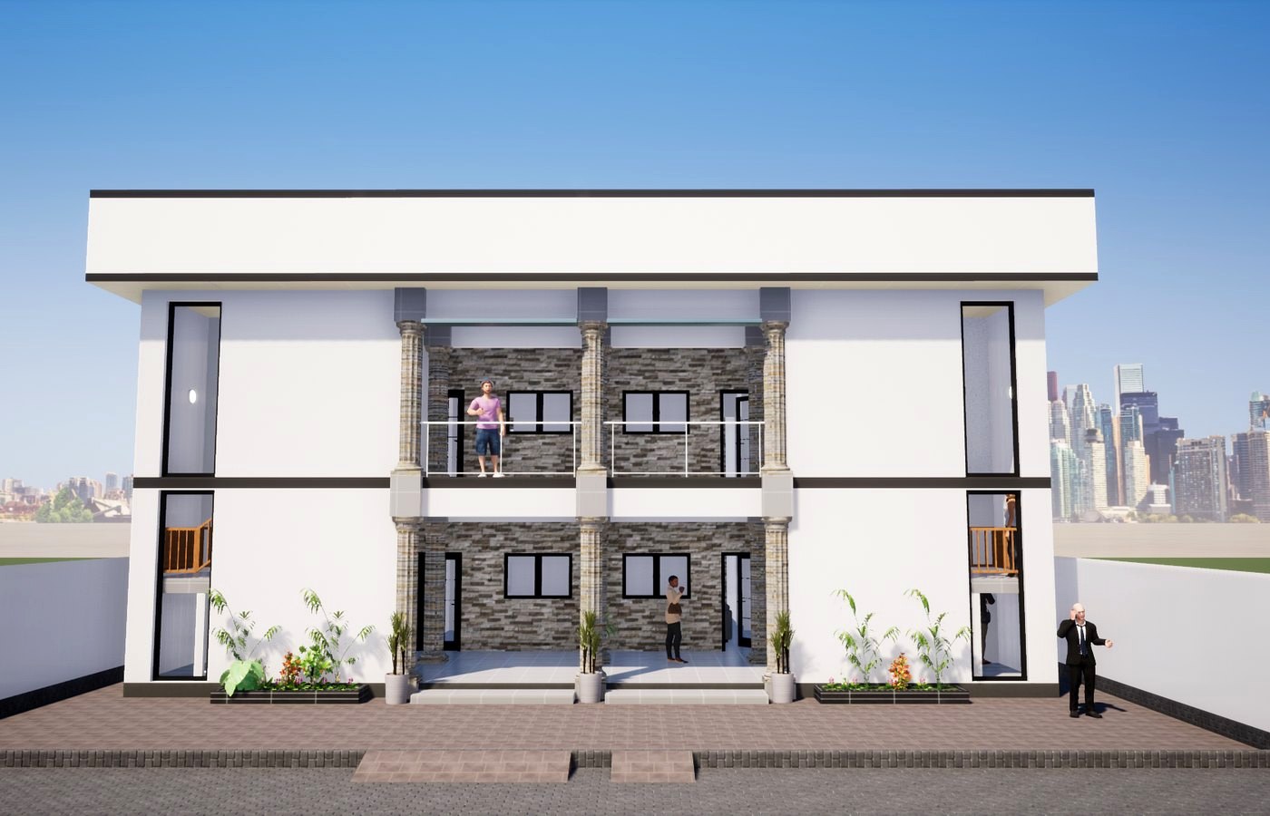 Vue du projet : Habitation R+1 à La Sablière